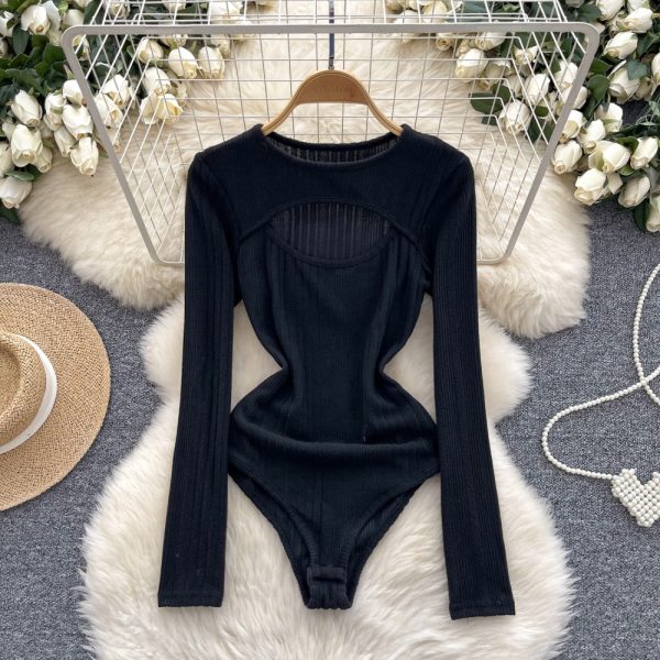 European style T-shirt long sleeve tops for women