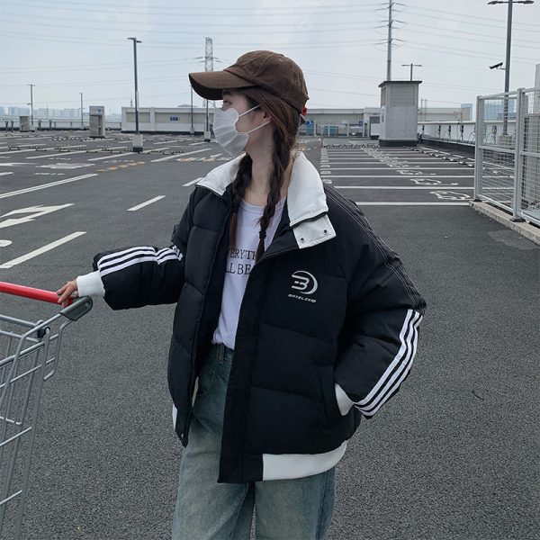 Couples thermal cotton coat winter loose coat