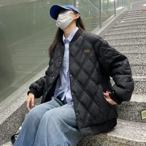 Niche winter coat quilted baseball uniforms for women