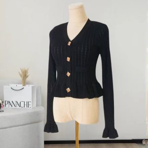 Knitted refinement tops temperament cardigan