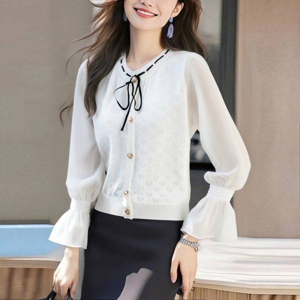 Frenum round neck spring and summer sweater for women