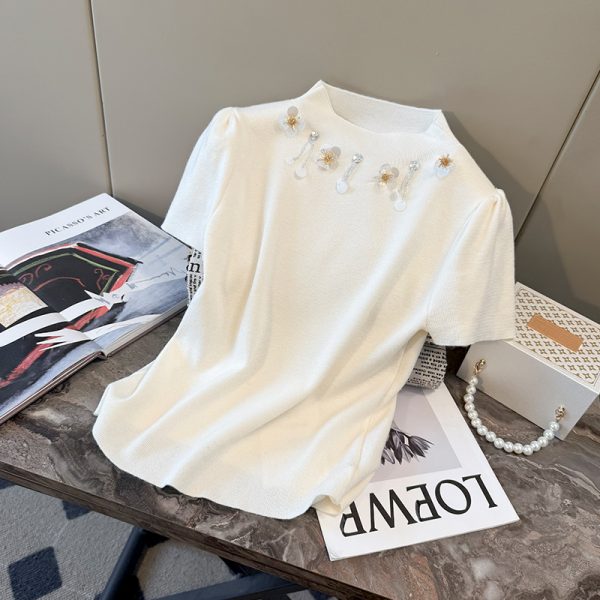 Flowers sweater spring and summer tops for women